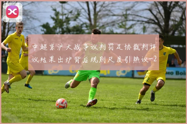 中超京沪大战争议判罚足协裁判评议结果出炉背后规则尺度引热议