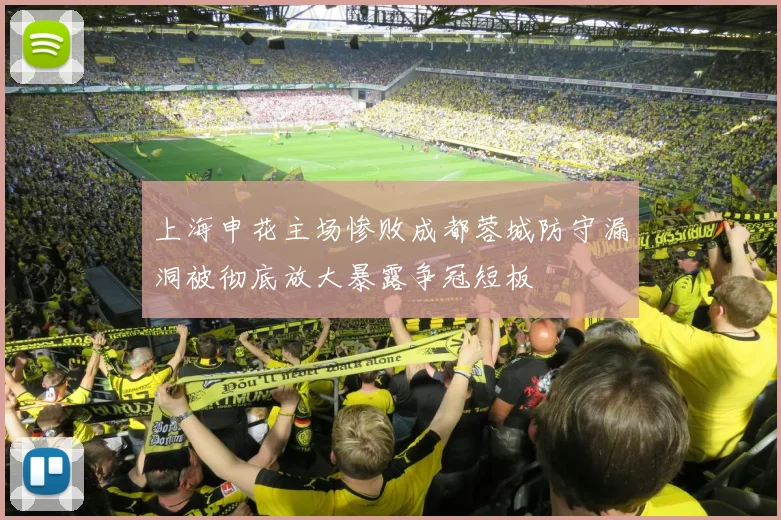 上海申花主场惨败成都蓉城防守漏洞被彻底放大暴露争冠短板